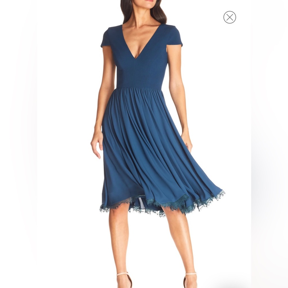 Dress the Population Corey Peacock Blue Dress XXL